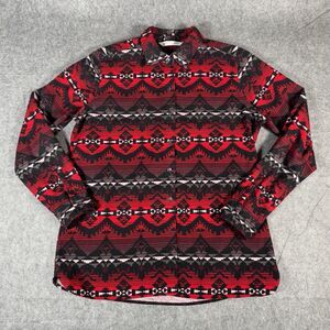 Woolrich Chamois Flannel Shirt Keystone Southwestern Brush popper Large Top